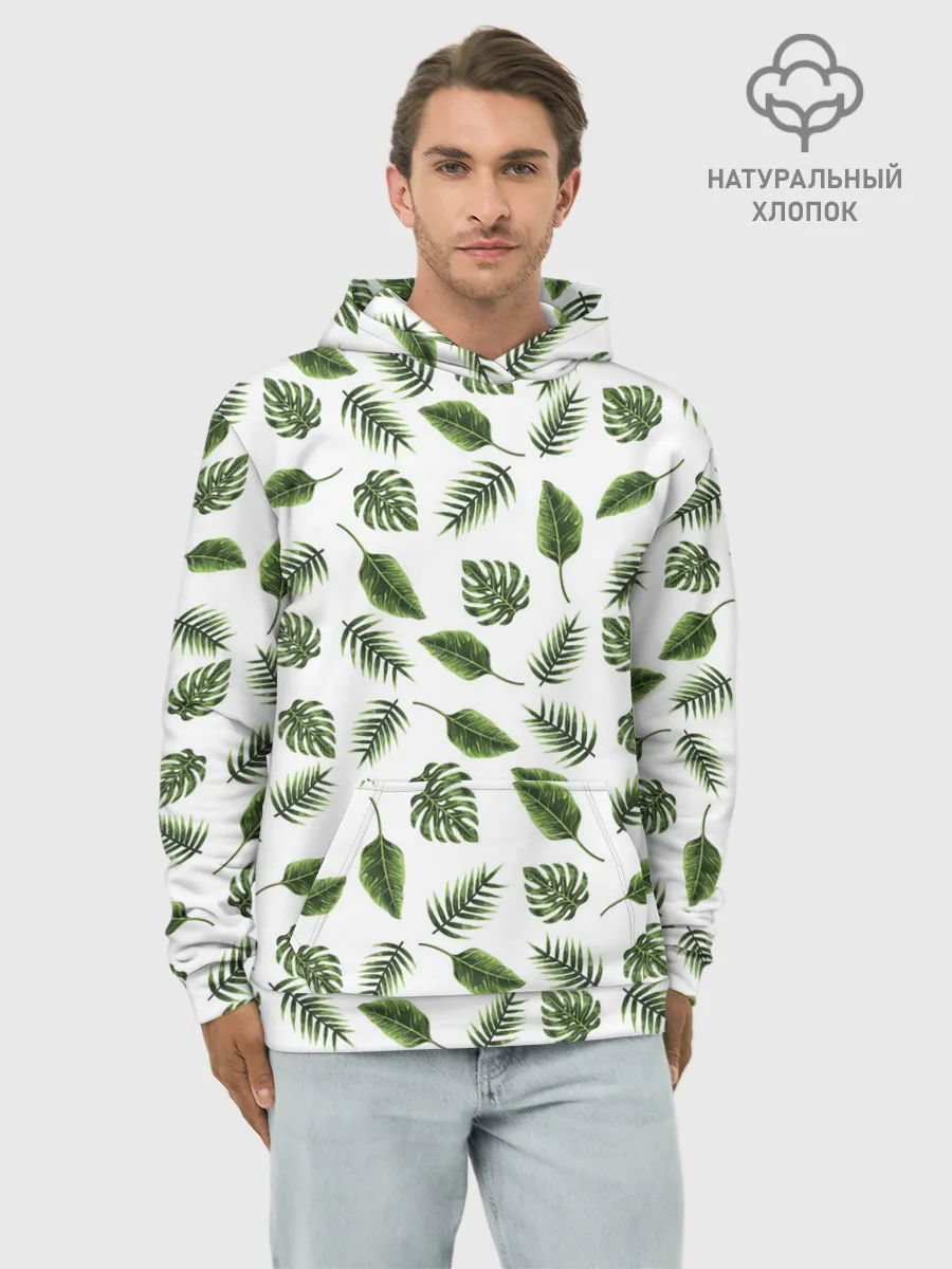 Худи мужской база хлопок / папоротник
