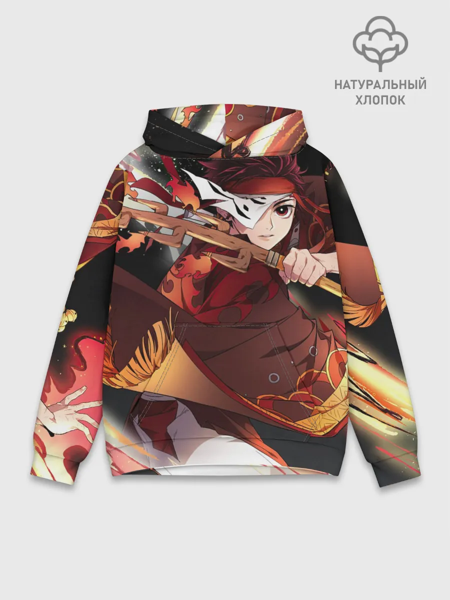 Худи мужской база хлопок / КЛИНОК РАССЕКАЮЩИЙ ДЕМОНОВ