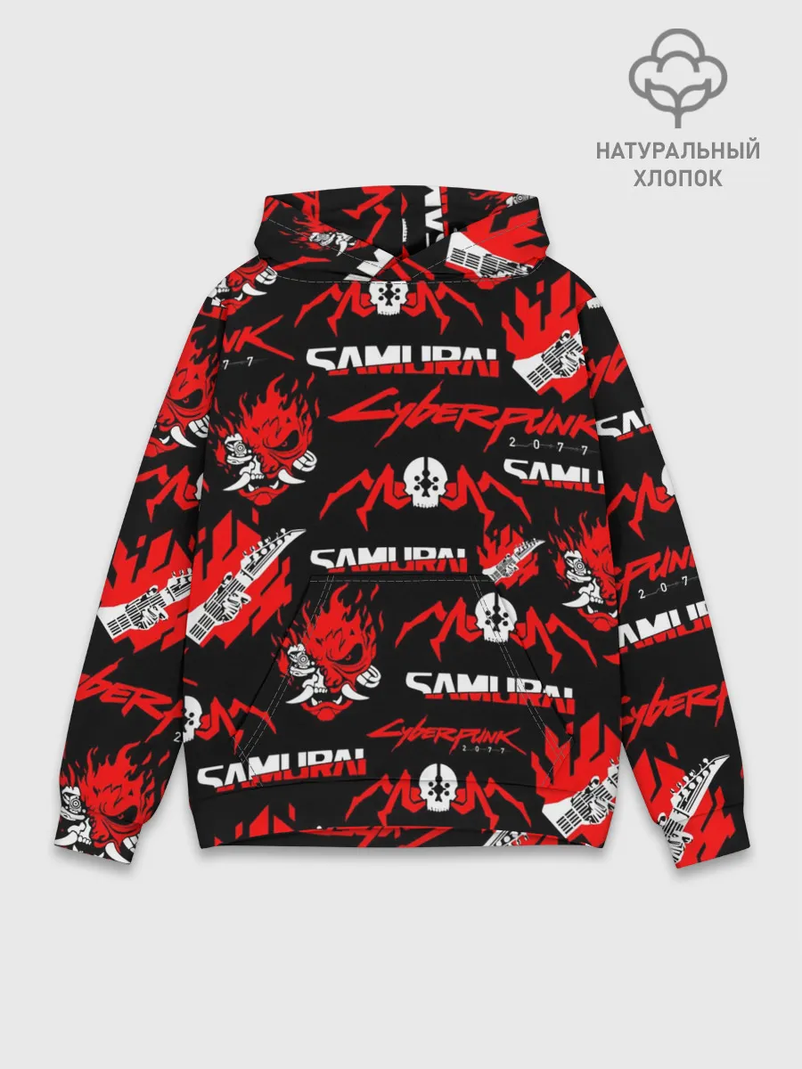 Худи мужской база хлопок / CYBERPUNK 2077 SAMURAI