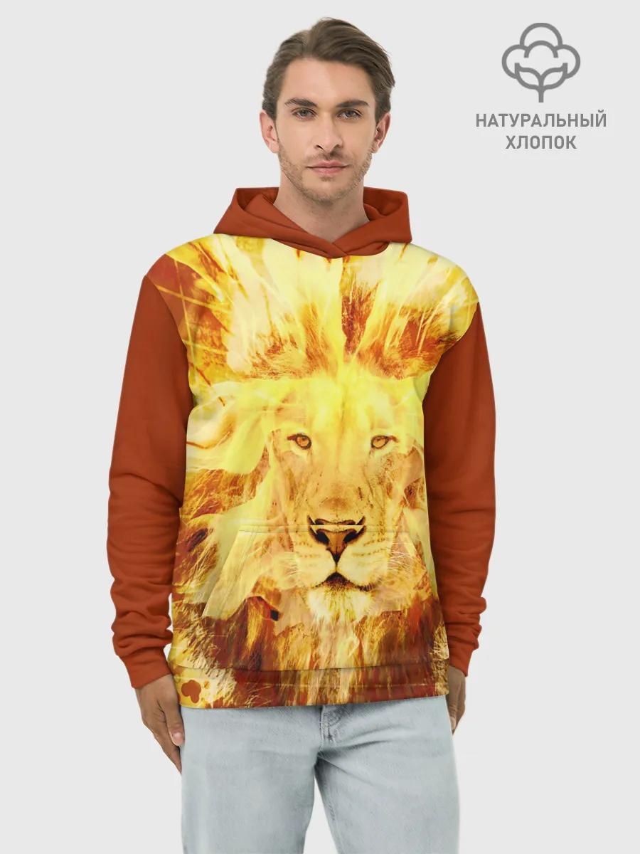 Худи мужской база хлопок / Лев
