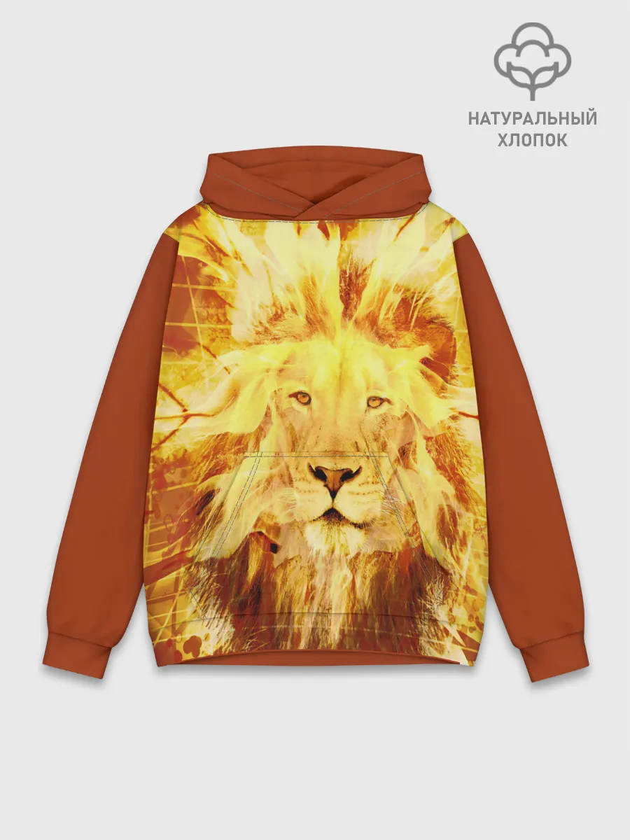 Худи мужской база хлопок / Лев