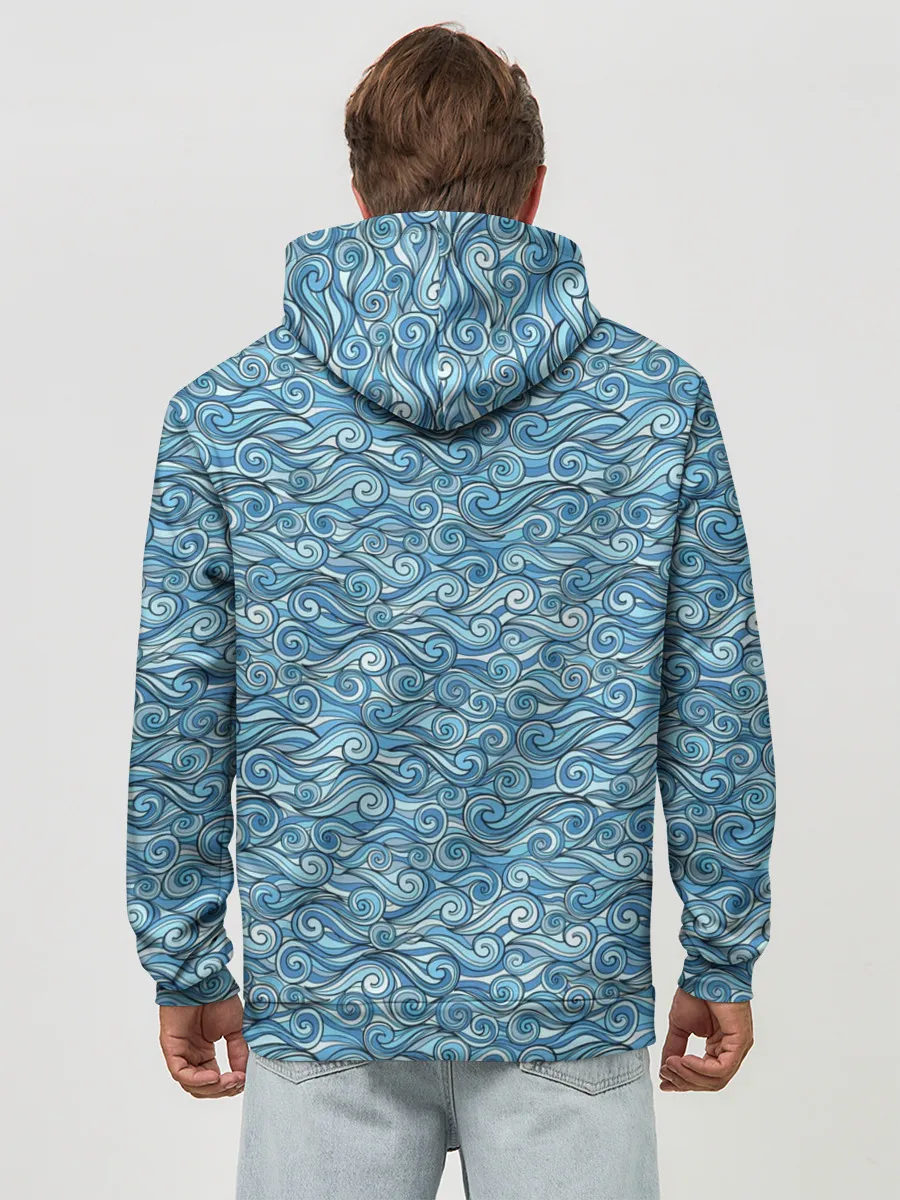 Худи мужской база хлопок / Море волнуется