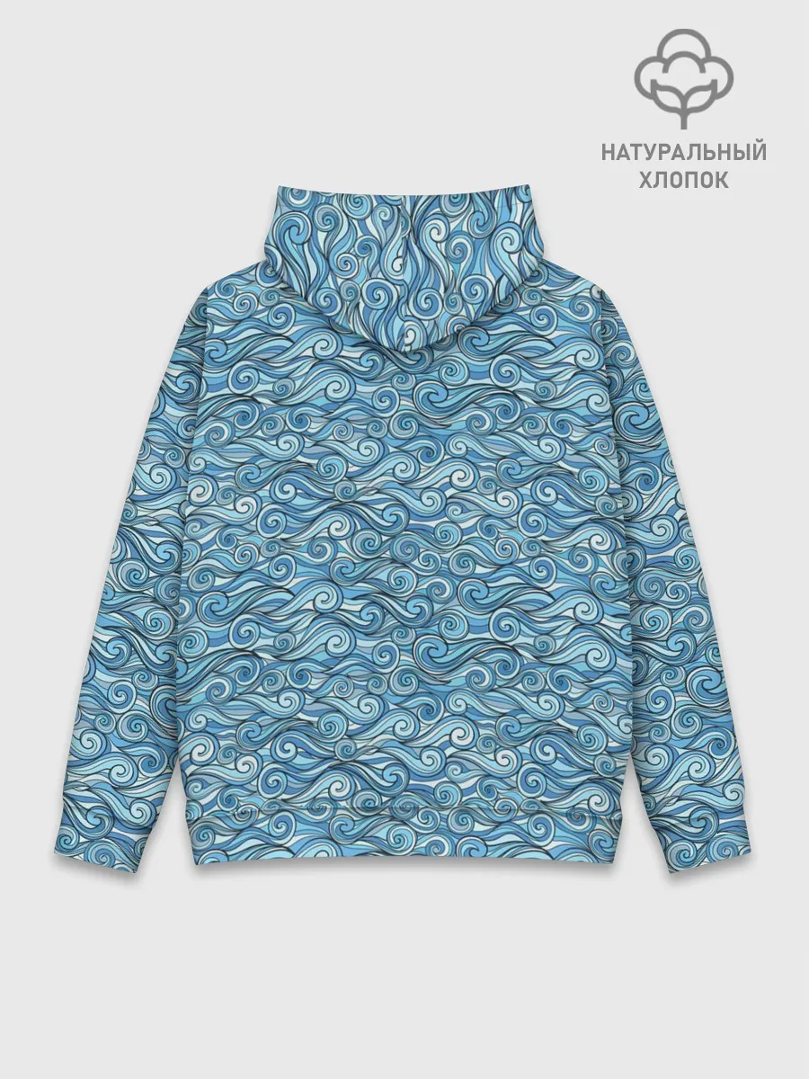Худи мужской база хлопок / Море волнуется