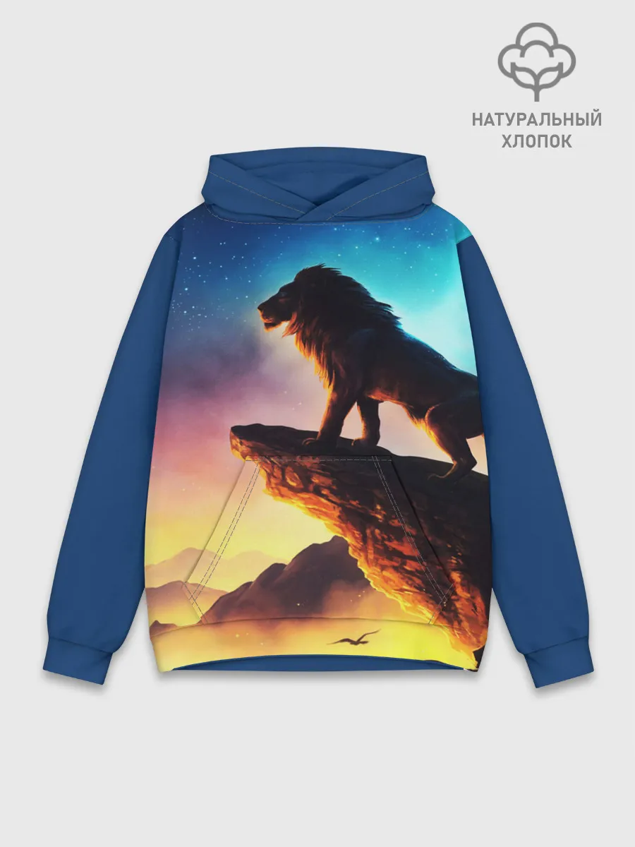 Худи мужской база хлопок / Лев