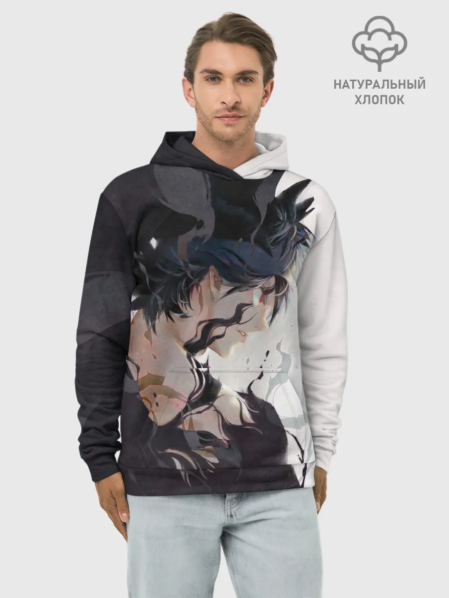 Худи мужской база хлопок / Black Asta