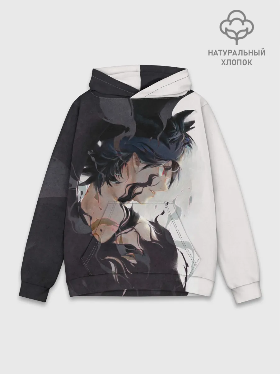 Худи мужской база хлопок / Black Asta