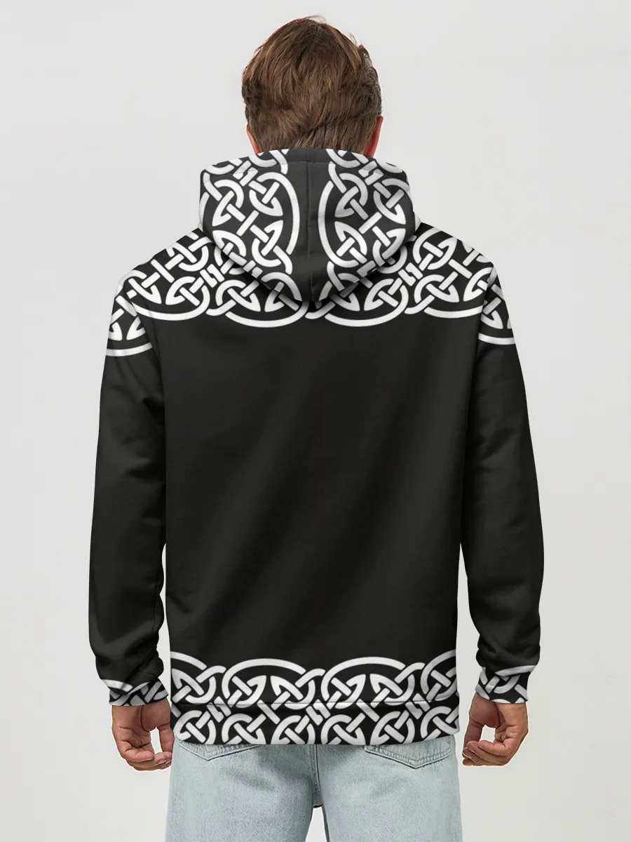 Худи мужской база хлопок / Рингерике олень белый 3D