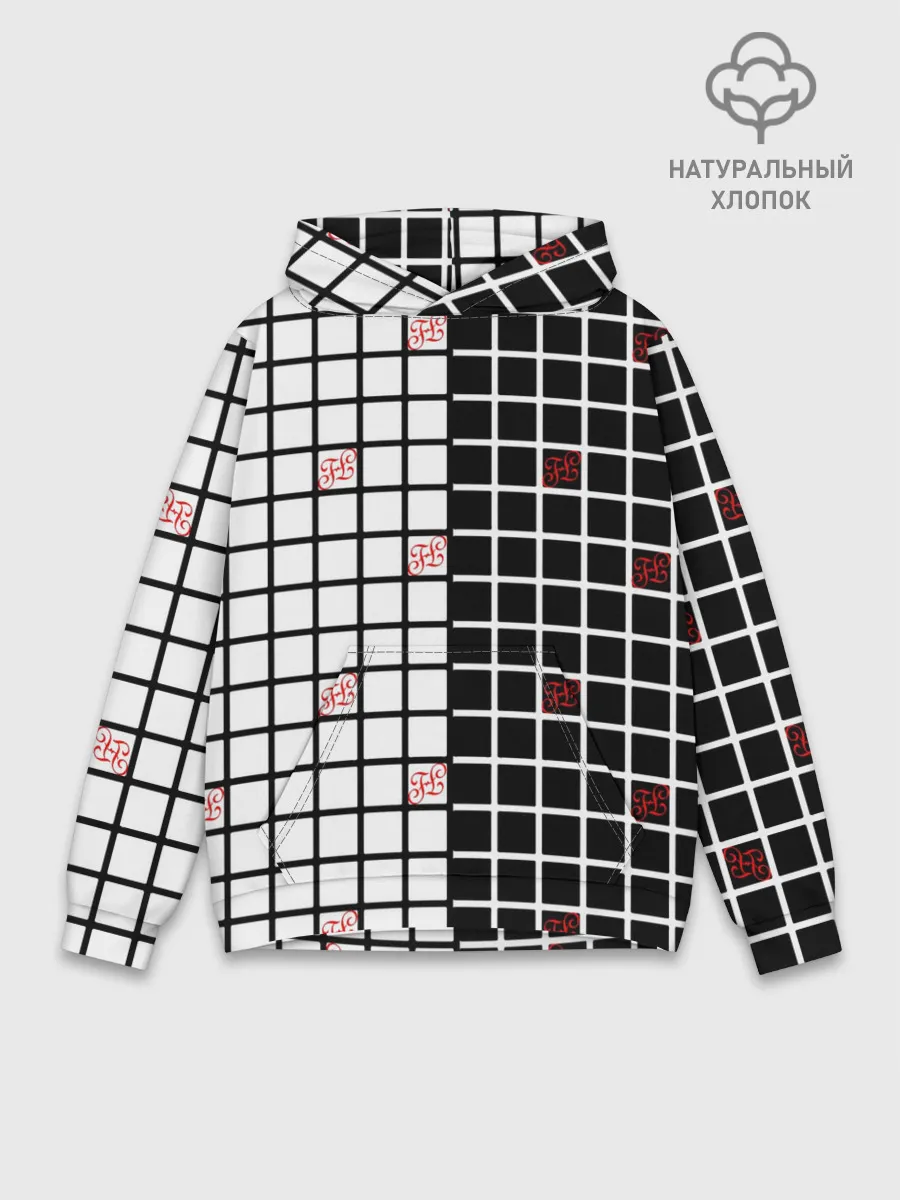 Худи мужской база хлопок / Разносторонняя сетка Fumrre