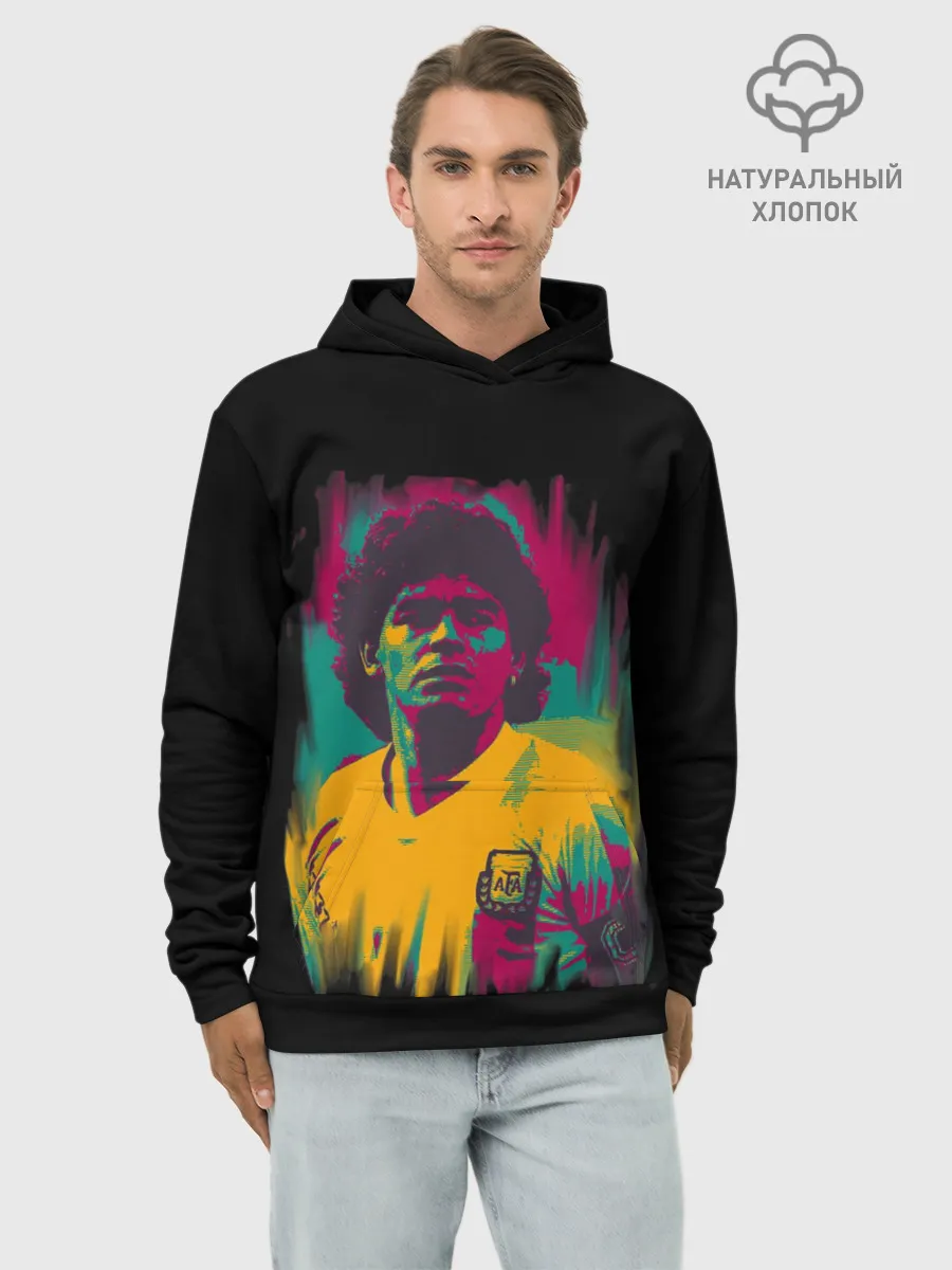 Худи мужской база хлопок / Diego Maradona