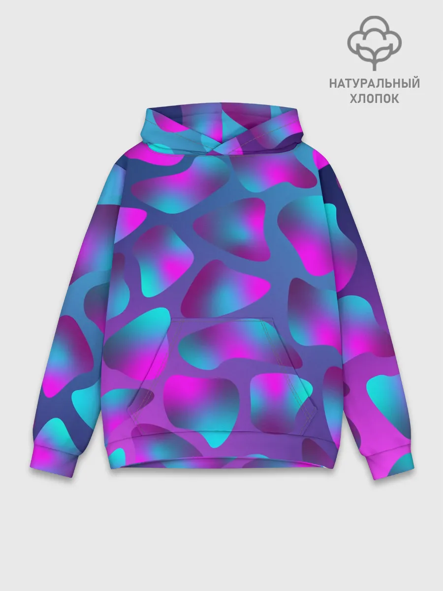 Худи мужской база хлопок / Неоновые капли