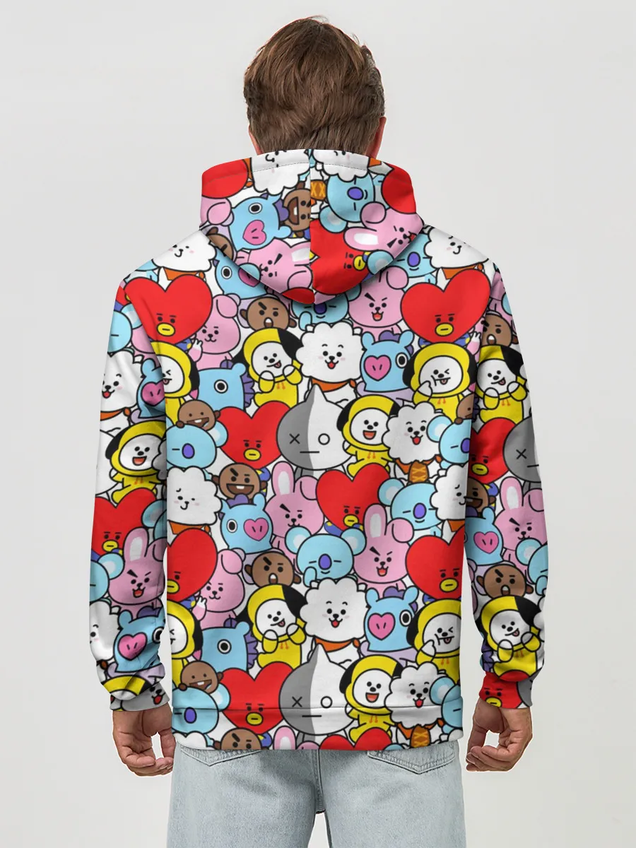 Худи мужской база хлопок / BT21 / BTS