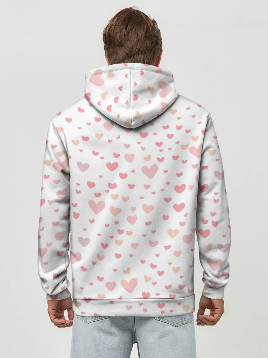 Худи мужской база хлопок / AMONG US - СЕРДЕЧКО