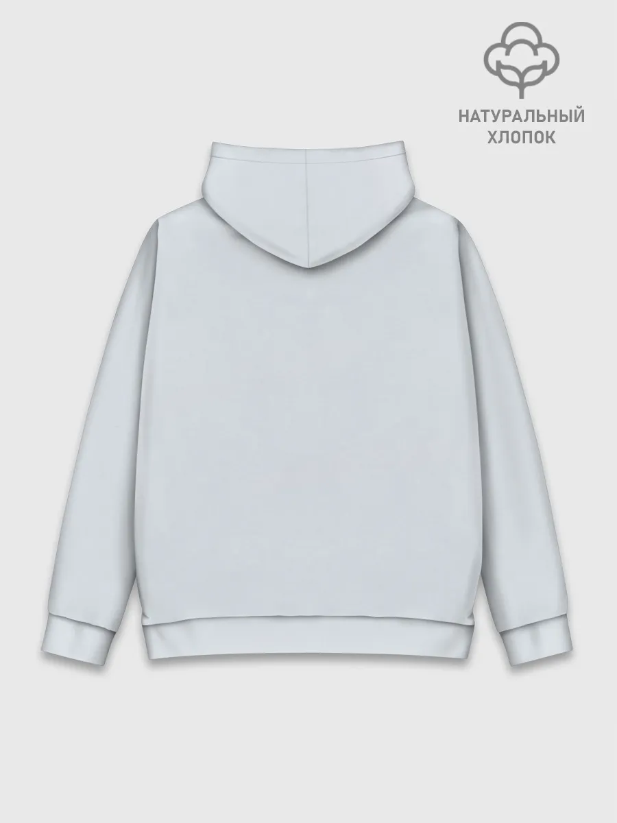 Худи мужской база хлопок / серый котенок