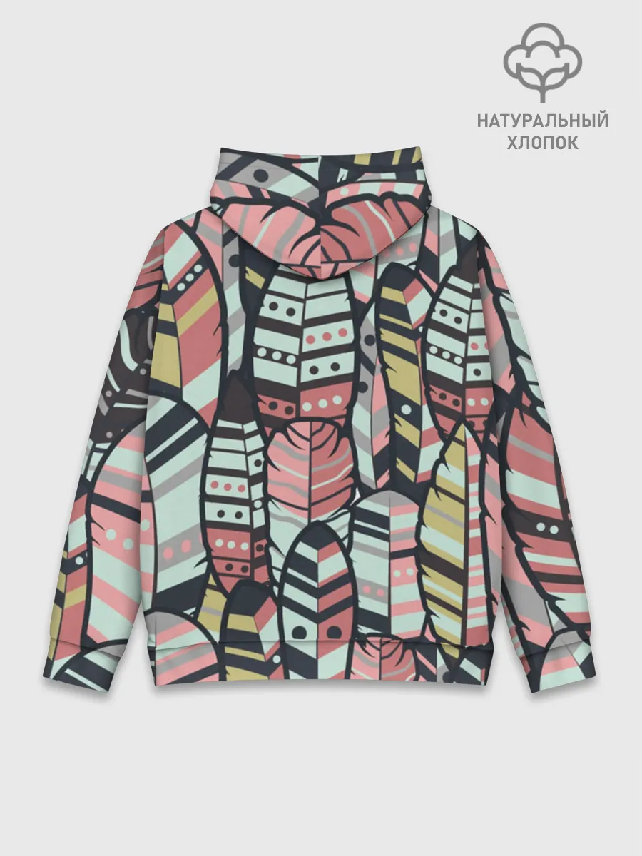 Худи мужской база хлопок / Индейские перья