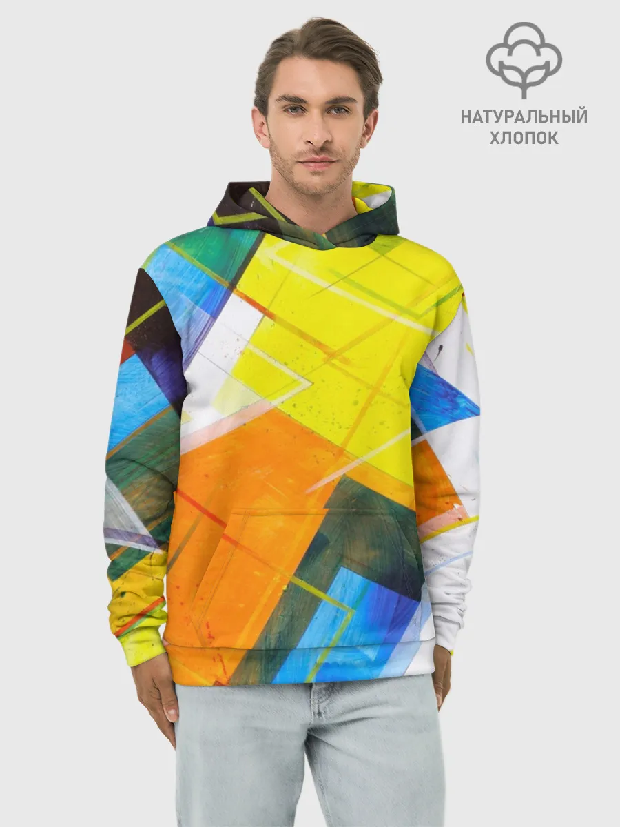 Худи мужской база хлопок / Геометрический хаос