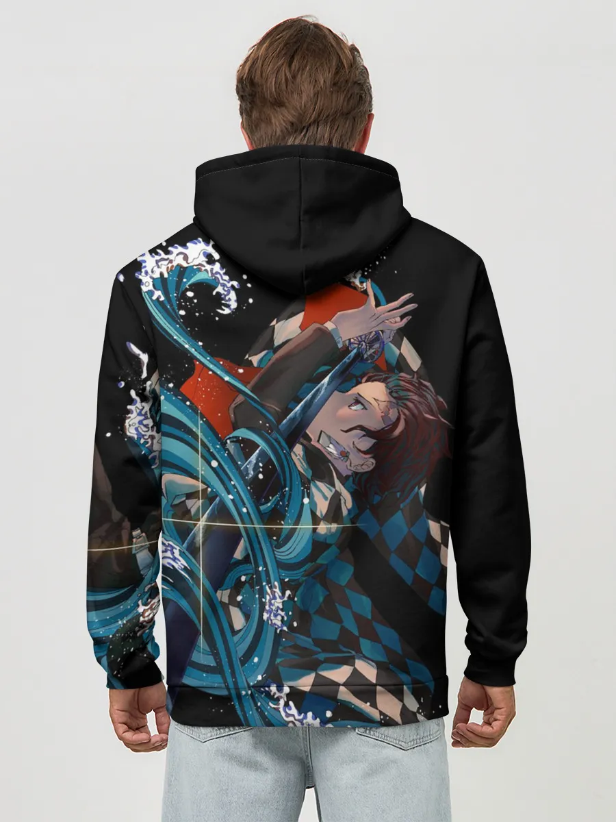 Худи мужской база хлопок / КЛИНОК РАССЕКАЮЩИЙ ДЕМОНОВ