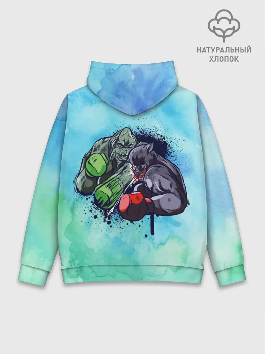 Худи мужской база хлопок / Тайсон против Джонса