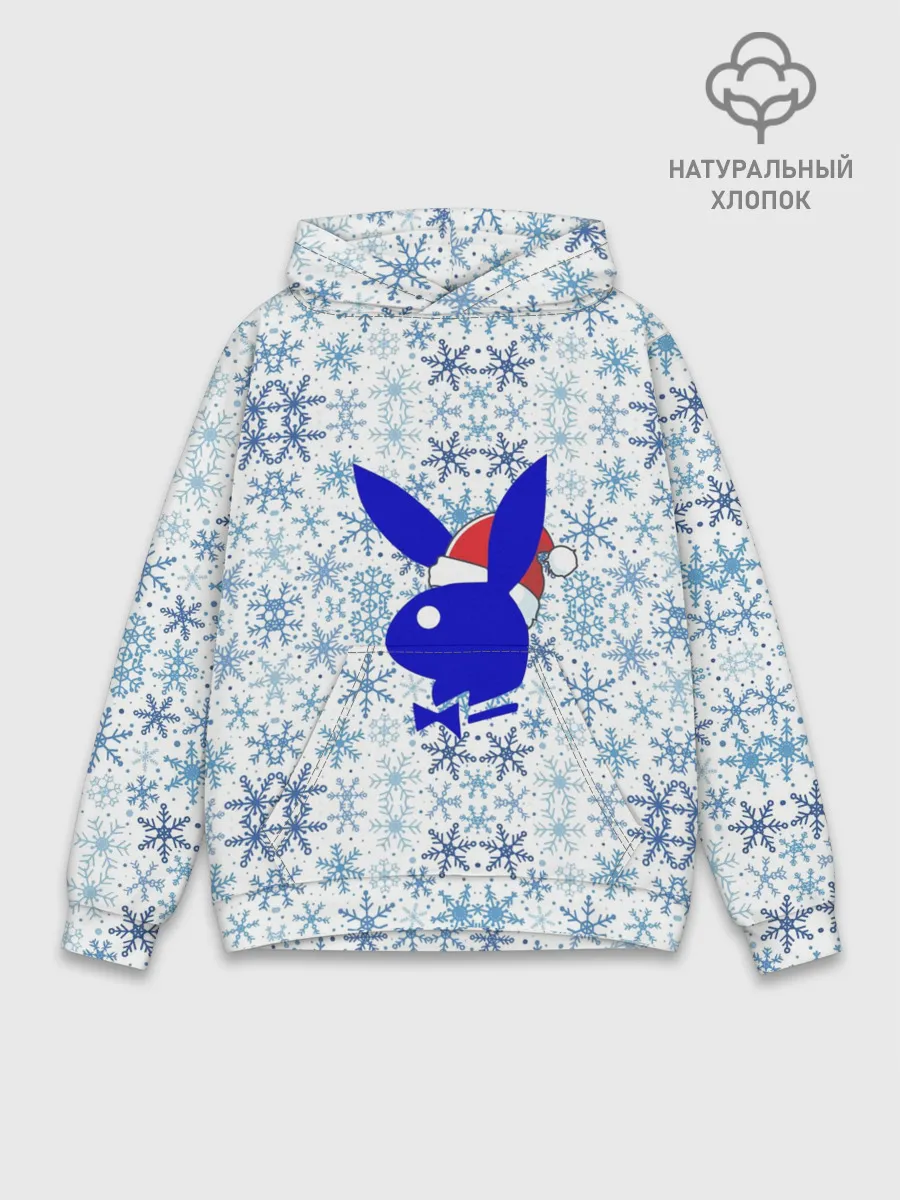 Худи мужской база хлопок / PLAYBOY - NEW YEAR