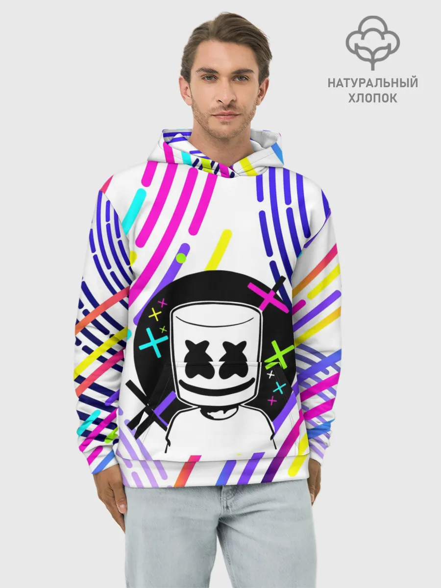 Худи мужской база хлопок / MARSHMELLO