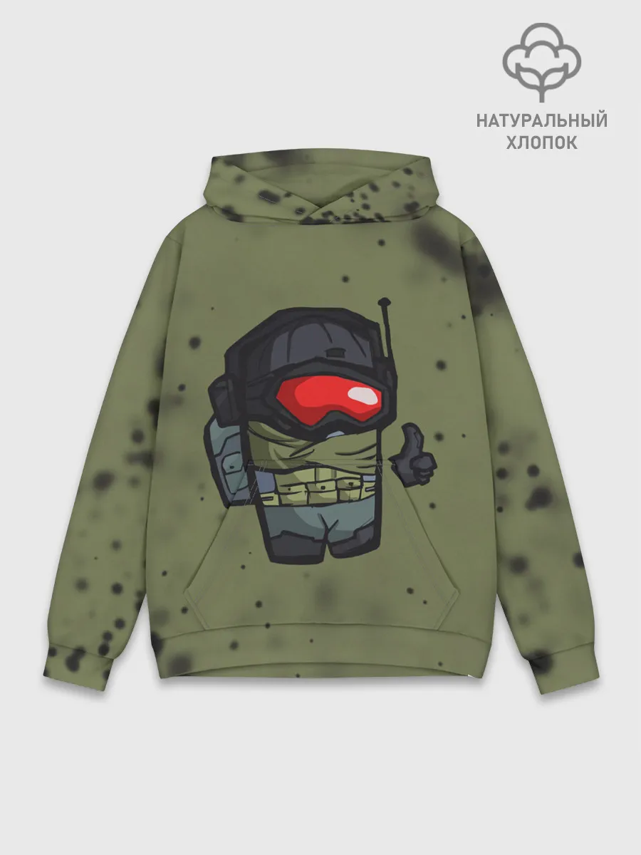 Худи мужской база хлопок / AMONG US & CALL OF DUTY