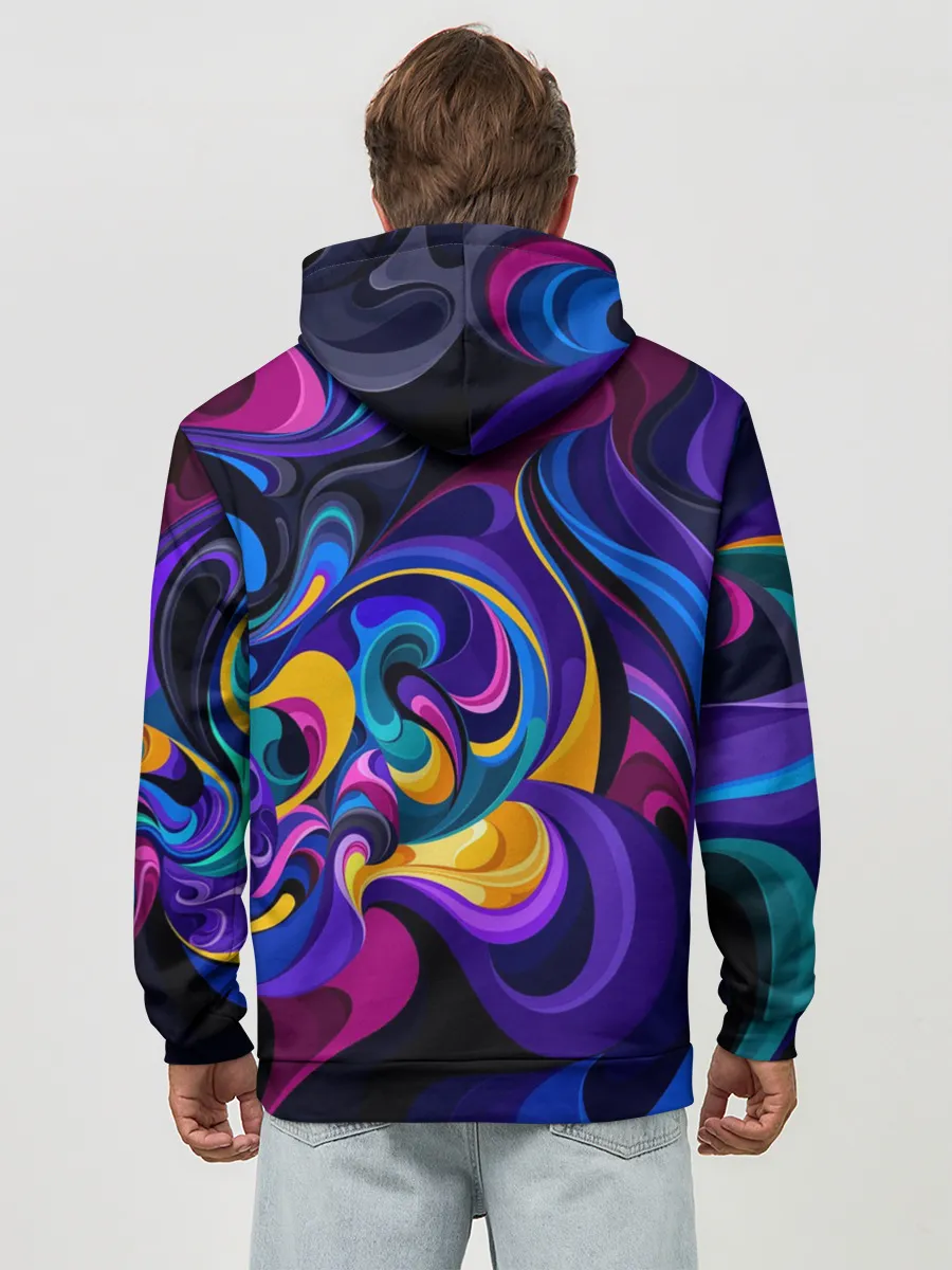 Худи мужской база хлопок / Абстрактный Узор