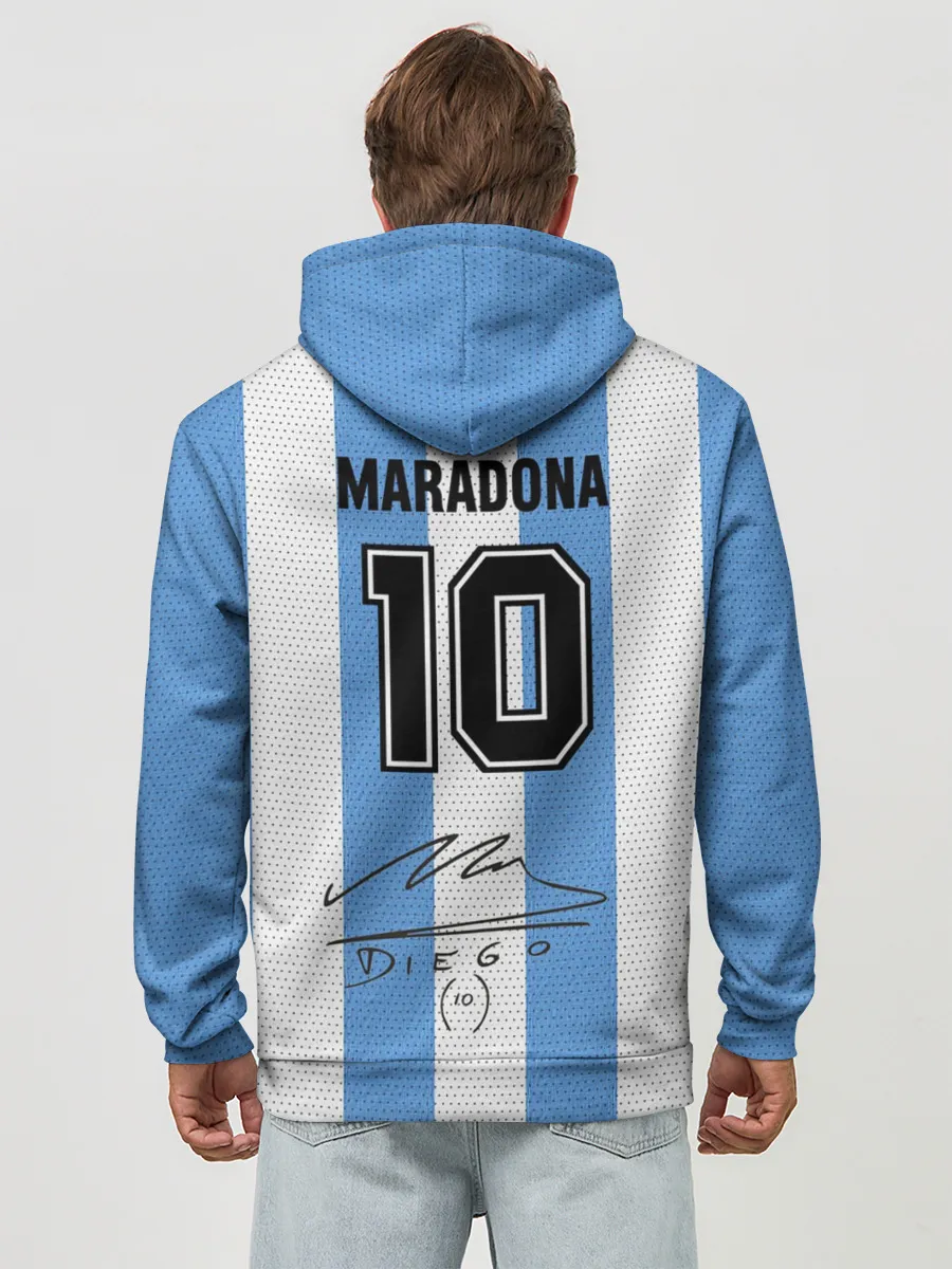 Худи мужской база хлопок / Джерси Марадоны с автографом