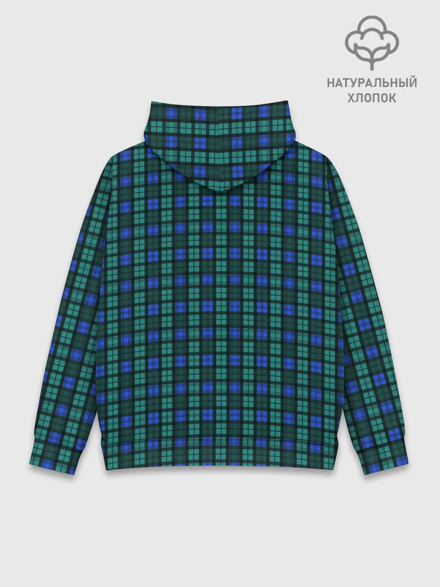 Худи мужской база хлопок / Клетка
