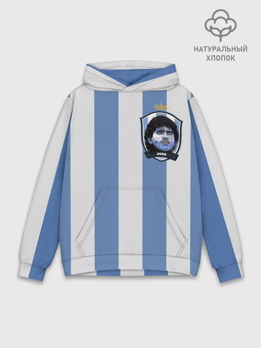 Худи мужской база хлопок / Диего Армандо Марадона D10S