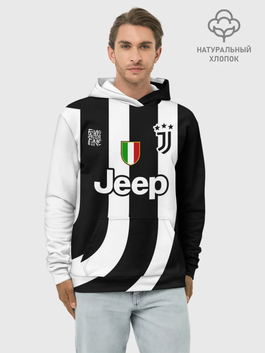 Худи мужской база хлопок / JUVENTUS