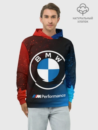 Худи мужской база хлопок / BMW - Снежный