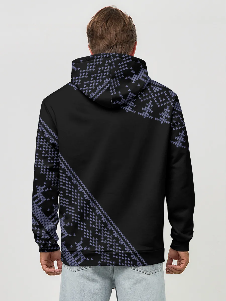 Худи мужской база хлопок / CYBERPUNK 2077 - Новый Год