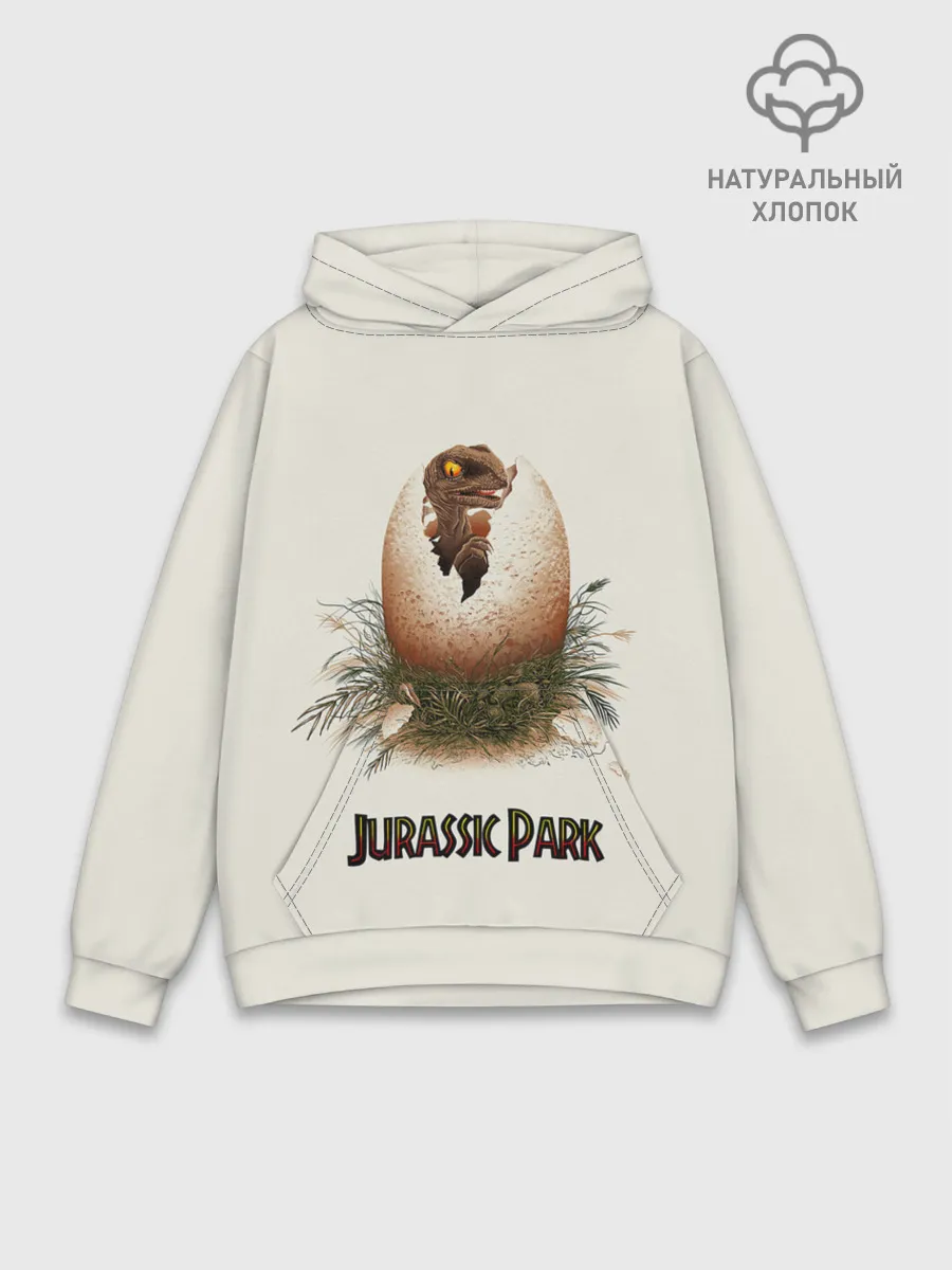 Худи мужской база хлопок / Парк Юрского периода