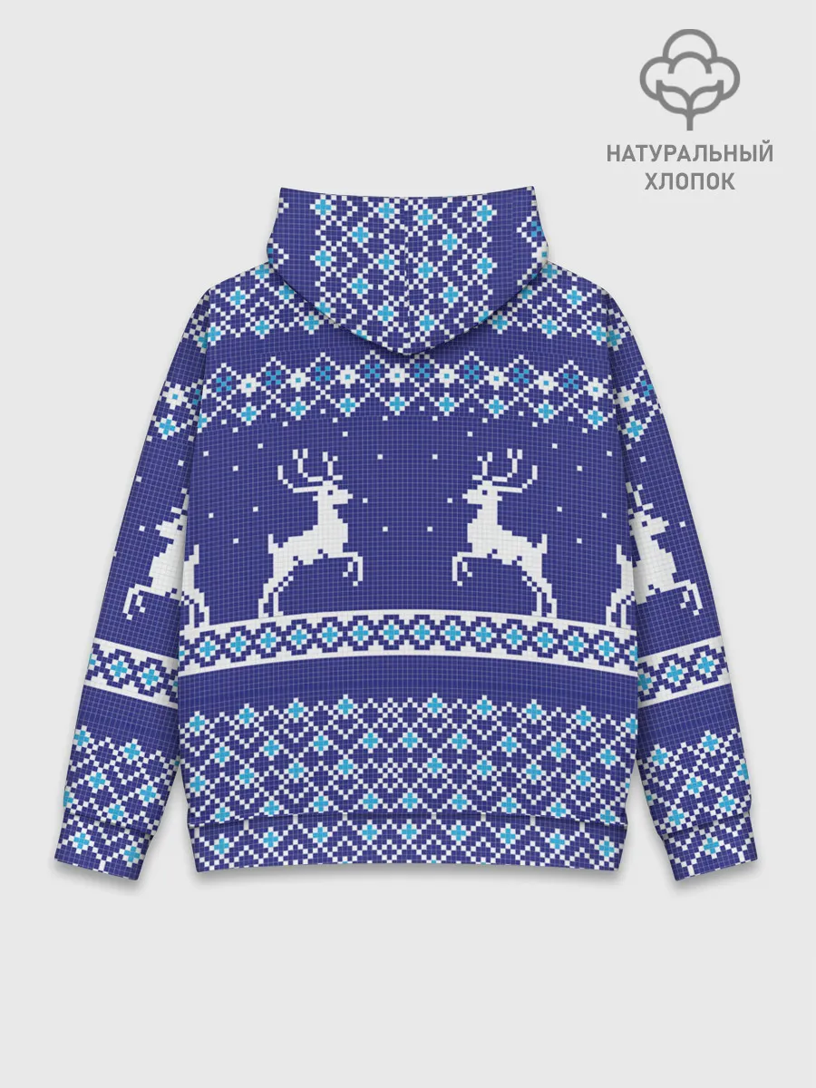 Худи мужской база хлопок / Олени