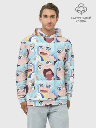 Худи мужской база хлопок / Аква Коносуба Aqua Konosuba