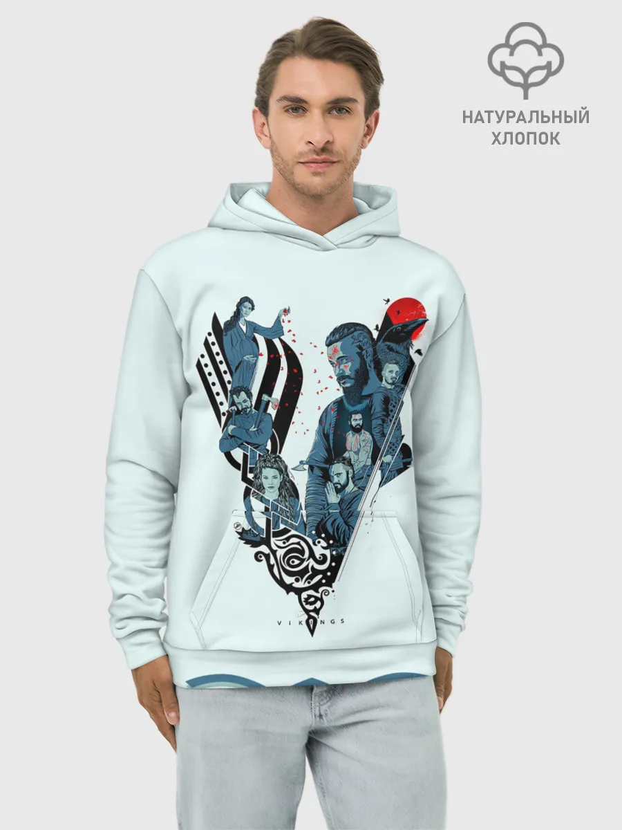 Худи мужской база хлопок / Викинги
