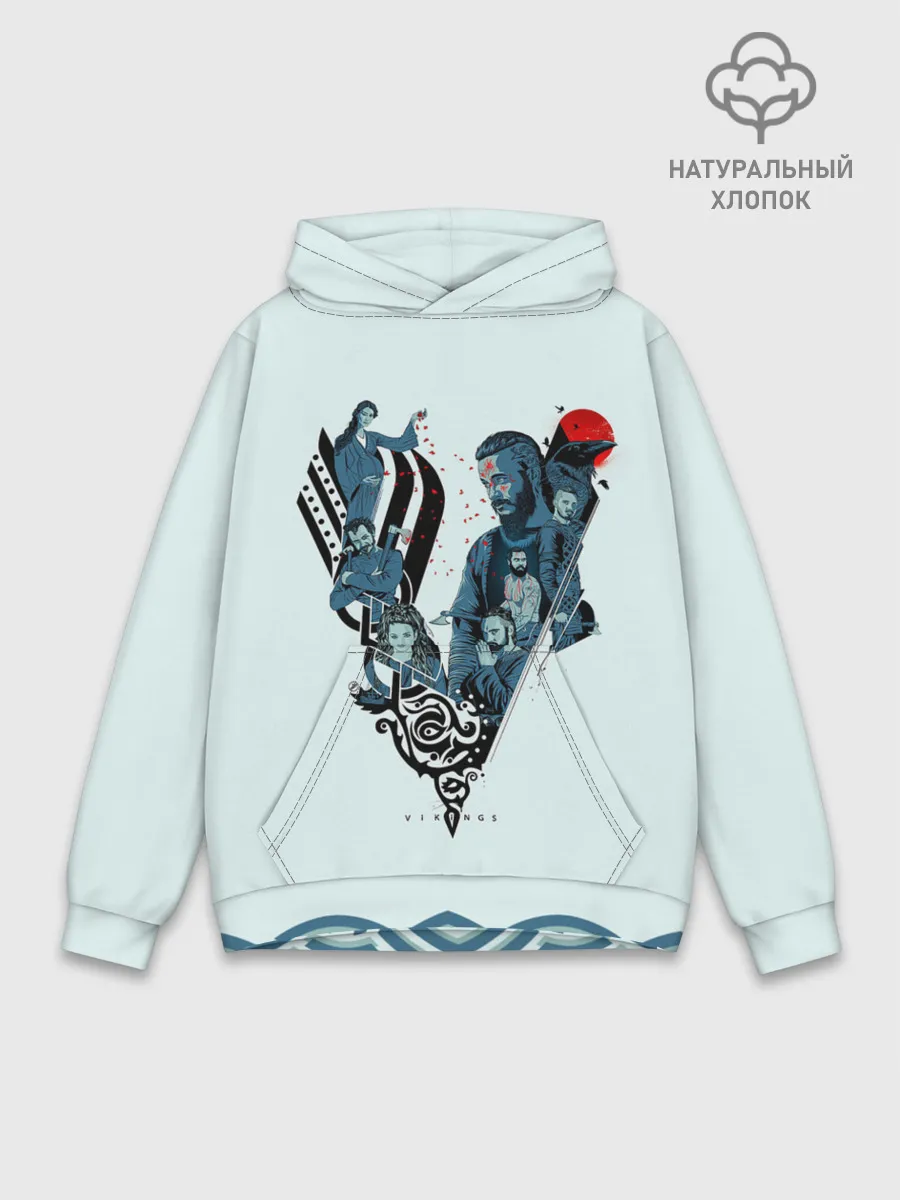 Худи мужской база хлопок / Викинги