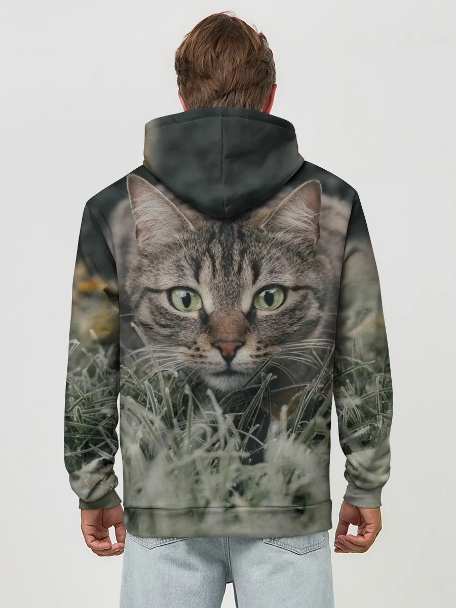 Худи мужской база хлопок / Кошка