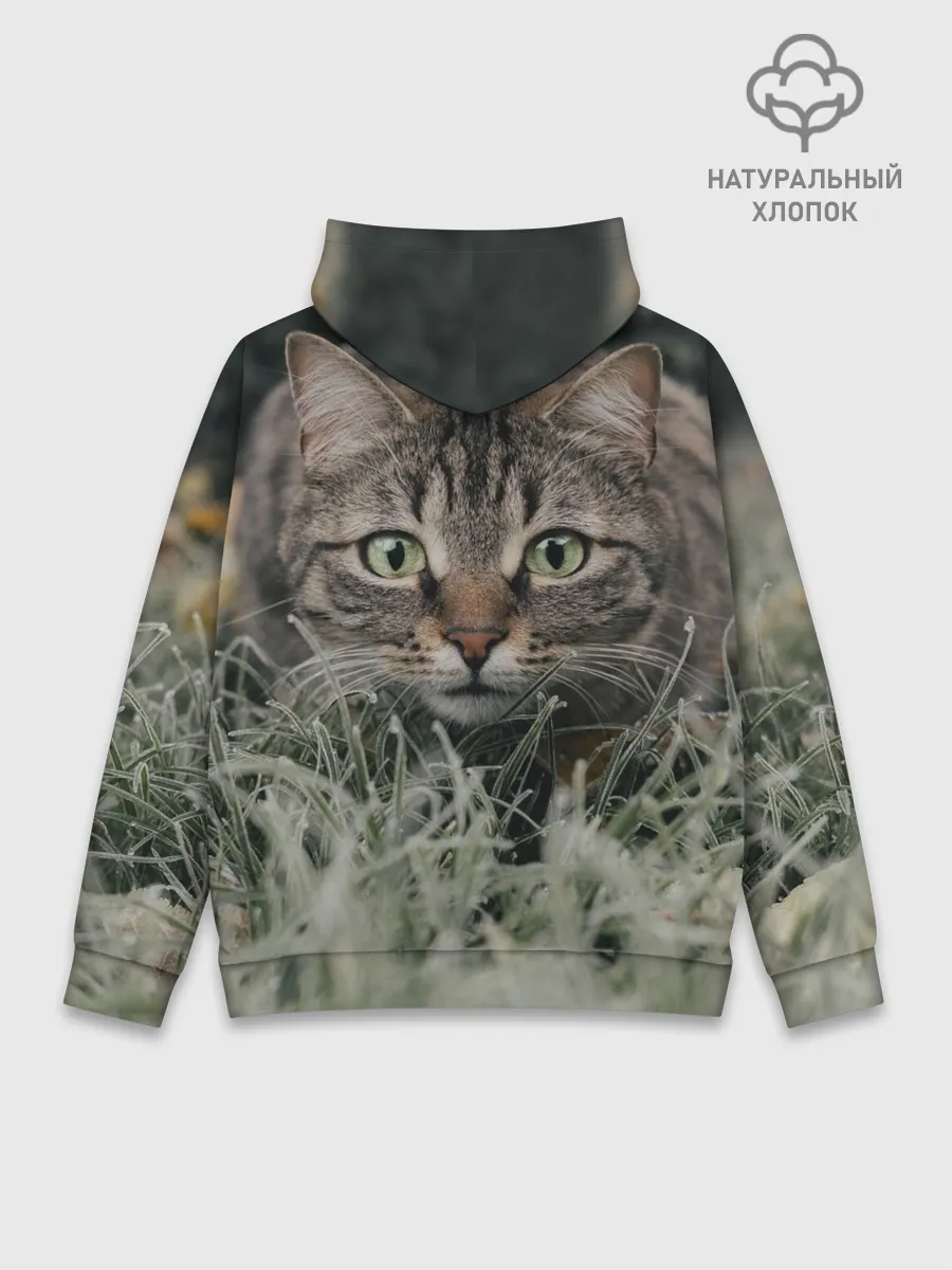 Худи мужской база хлопок / Кошка