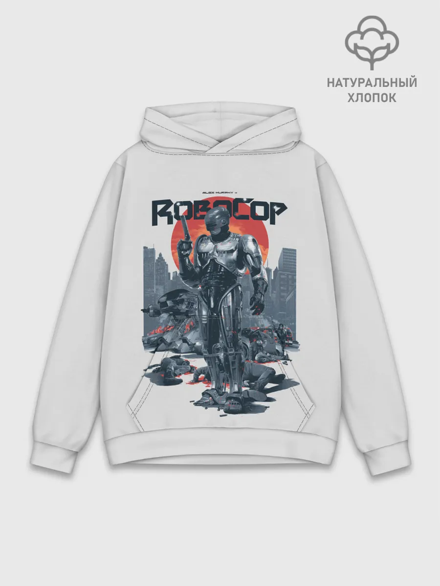 Худи мужской база хлопок / Робот полицейский