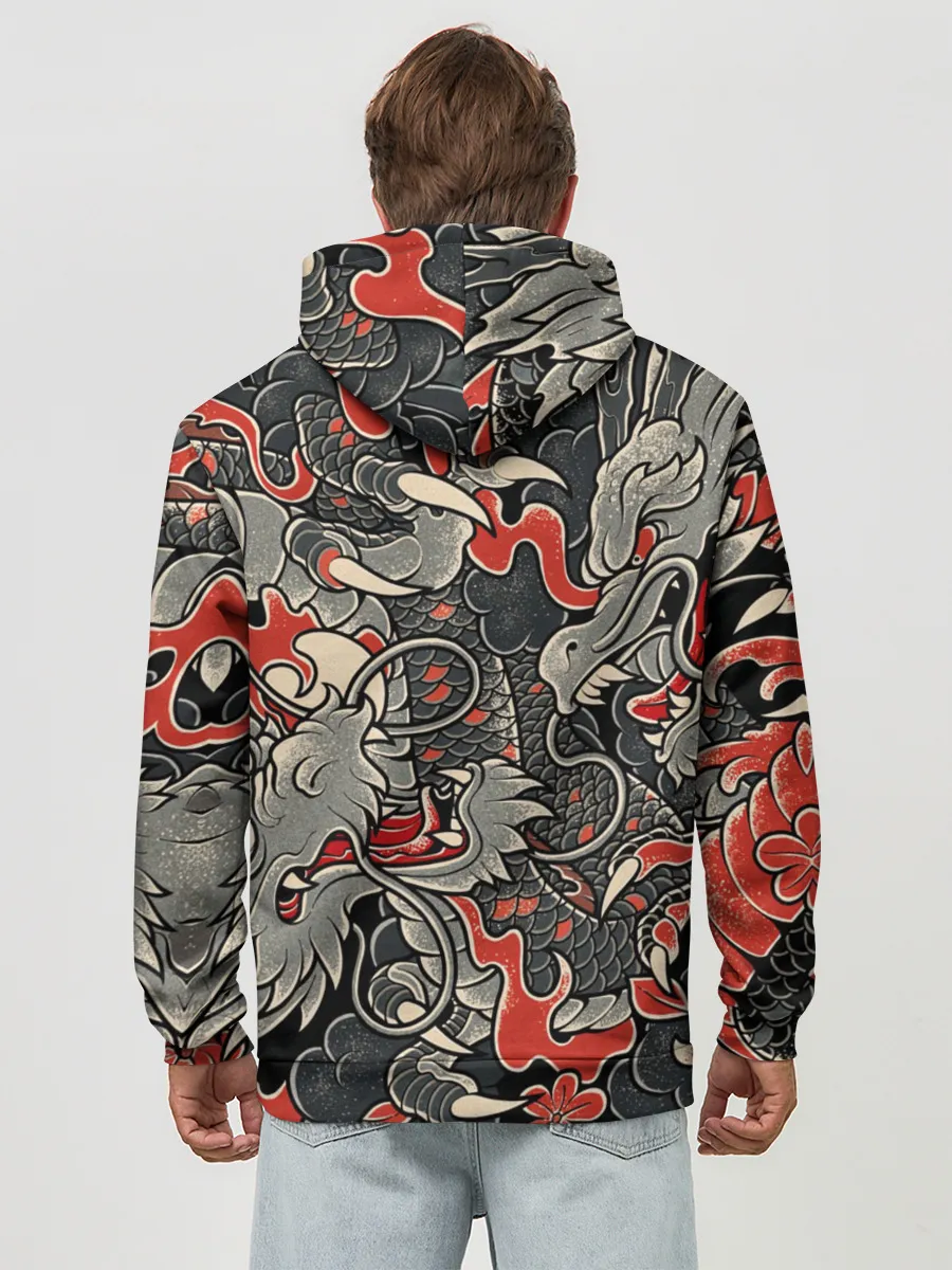 Худи мужской база хлопок / Самурай