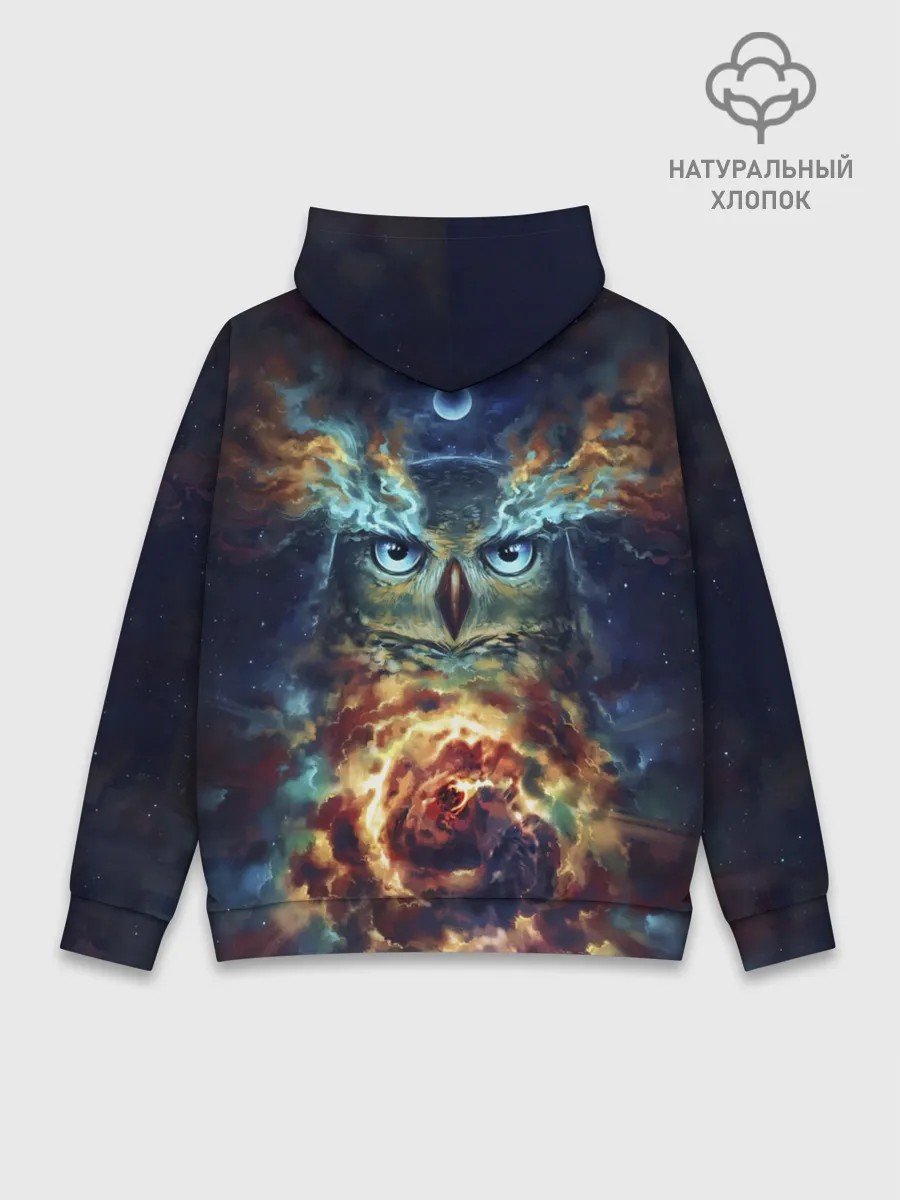 Худи мужской база хлопок / Сова Космос