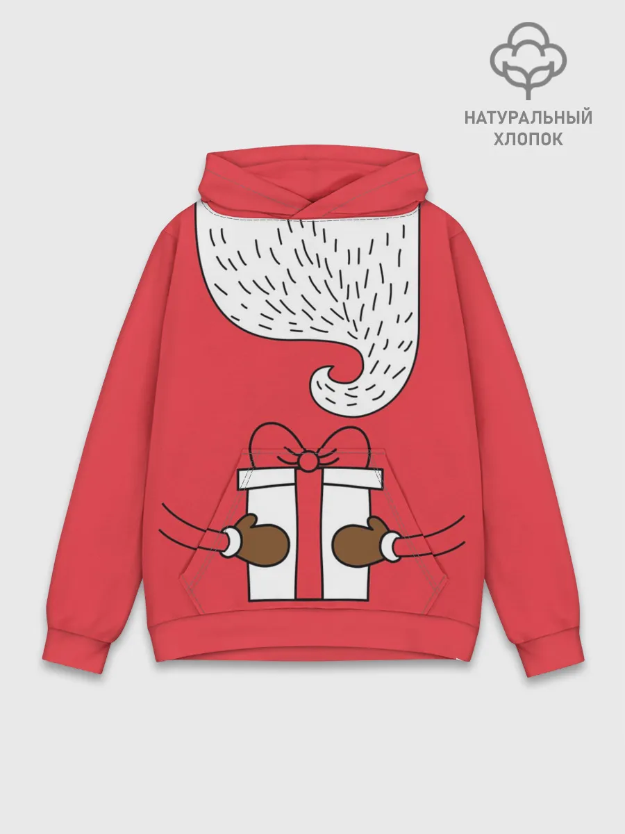 Худи мужской база хлопок / Дед мороз