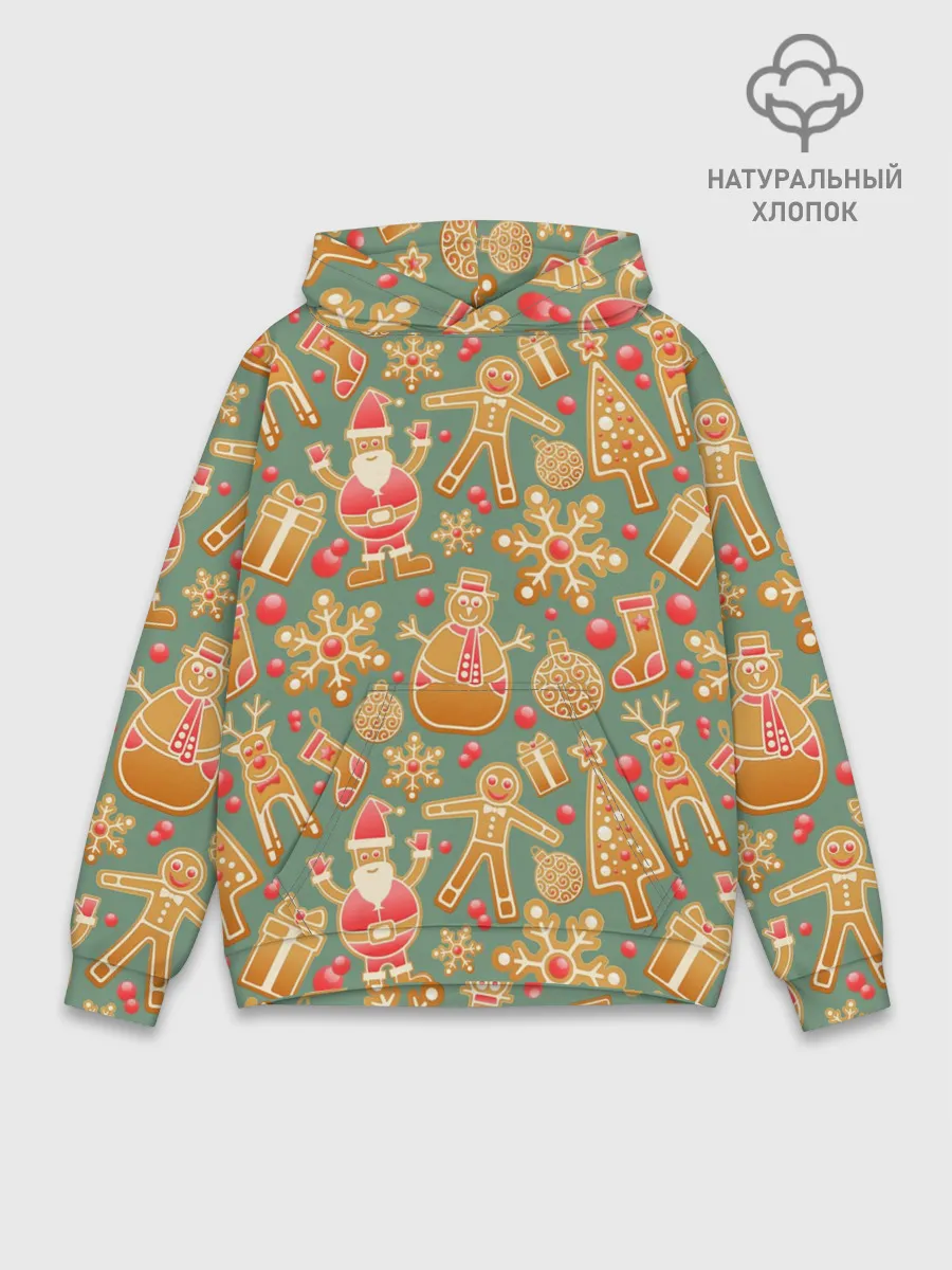 Худи мужской база хлопок / Новый год 2021