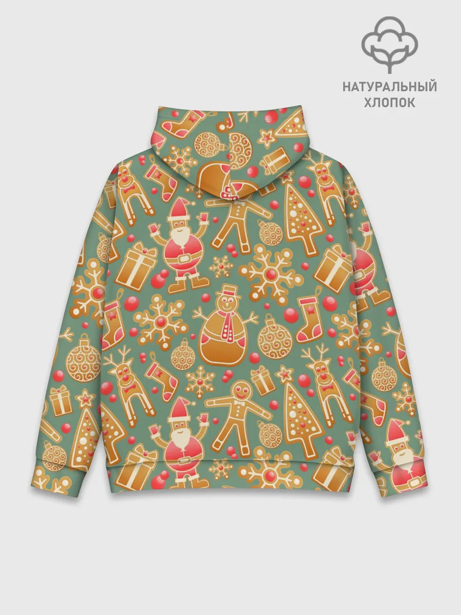 Худи мужской база хлопок / Новый год 2021