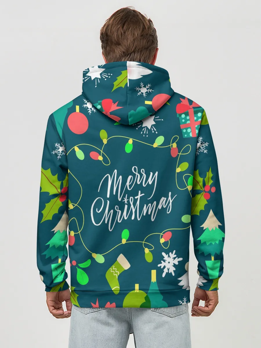 Худи мужской база хлопок / Merry Christmas