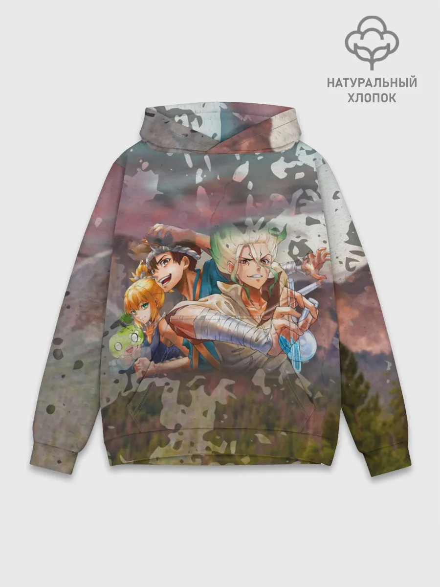 Худи мужской база хлопок / Доктор Стоун