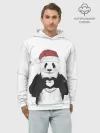 Худи мужской база хлопок / Панда Клаус