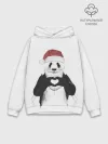 Худи мужской база хлопок / Панда Клаус