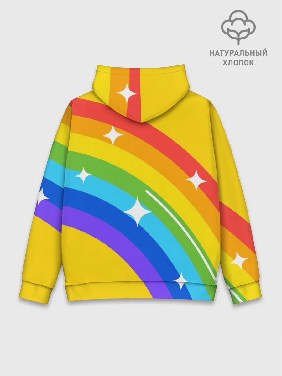 Худи мужской база хлопок / AMONG US - Радужный