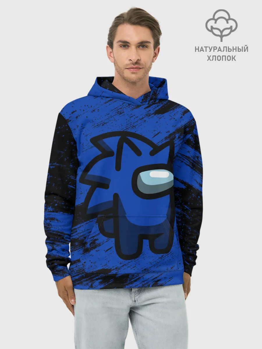 Худи мужской база хлопок / AMONG US - СОНИК